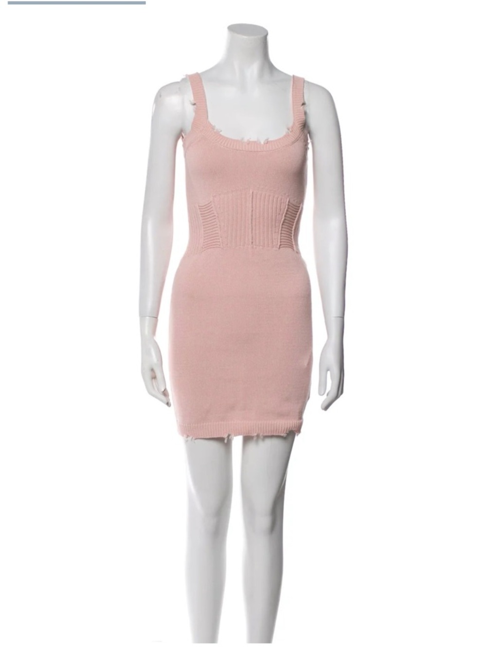 Sleeveless Knit Mini Dress in Soft Pink